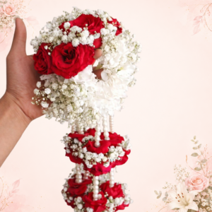 Bridal Gajra with Imported Flowers