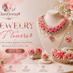Fresh Flower Jewelry, Floral Necklace, Floral Earrings, Bridal Accessories, Mehndi Jewelry, Wedding Jewelry, Nikkah Jewelry, Rose Jewelry, Baby's Breath, Handmade, Luxury Flowers, Customized Floral Jewelry, Karachi, Elan Floras